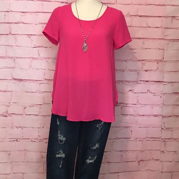Lush Tops - LUSH Hot Pink Top